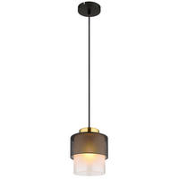 HÄNGLAMPA 18/120 cm  - klar/mässingsfärgad, Design, metall/glas (18/120cm) - Globo
