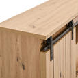 LOWBOARD  in 160/56/40 cm  - Eichefarben/Schwarz, LIFESTYLE, Holzwerkstoff/Kunststoff (160/56/40cm) - Landscape