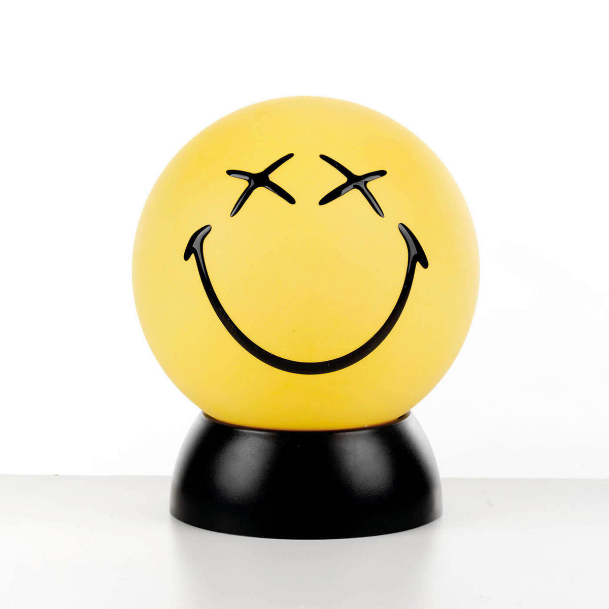 KINDERTISCHLEUCHTE 2001 SMILEY 15/15/20 cm  - Hellgelb/Schwarz, Basics, Kunststoff (15/15/20cm)