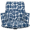 ARMLEHNSTUHL  in Eisen Jacquard  - Blau/Schwarz, Design, Textil/Metall (59/89,5/63cm) - Novel