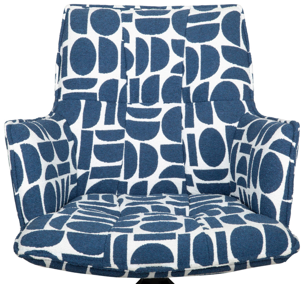 ARMLEHNSTUHL  in Eisen Jacquard  - Blau/Schwarz, Design, Textil/Metall (59/89,5/63cm) - Novel