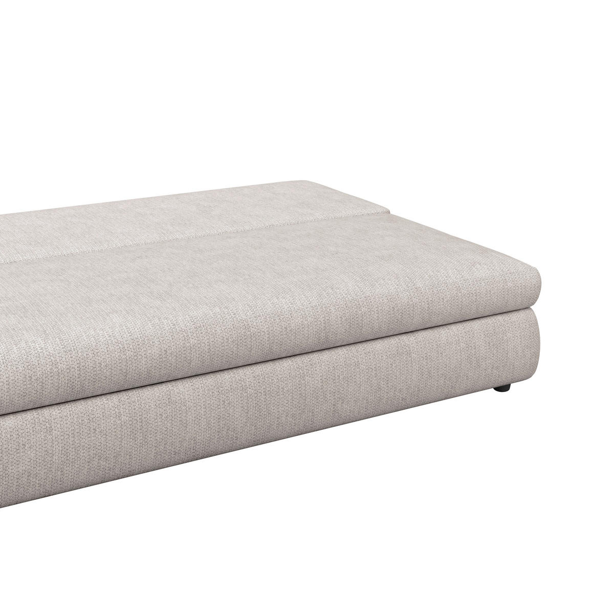 Canapea Extensibilă, lemn, plastic, textil, bej - bej/negru, Trend, plastic/lemn (205/72/100cm)