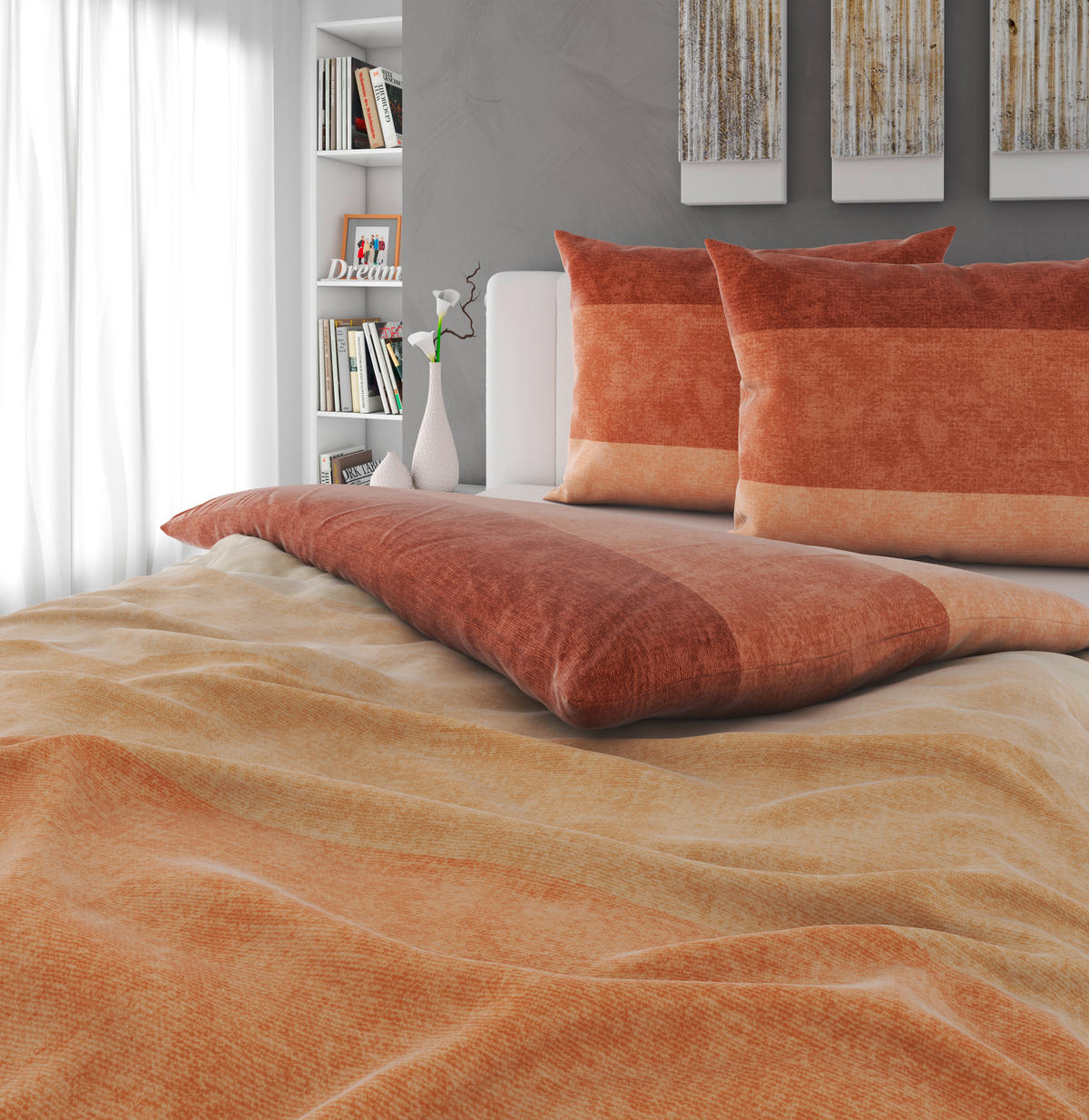 POSTELJINA 200/200 cm saten prirodna boja  - prirodna boja, Konvencionalno, tekstil (200/200cm) - Novel