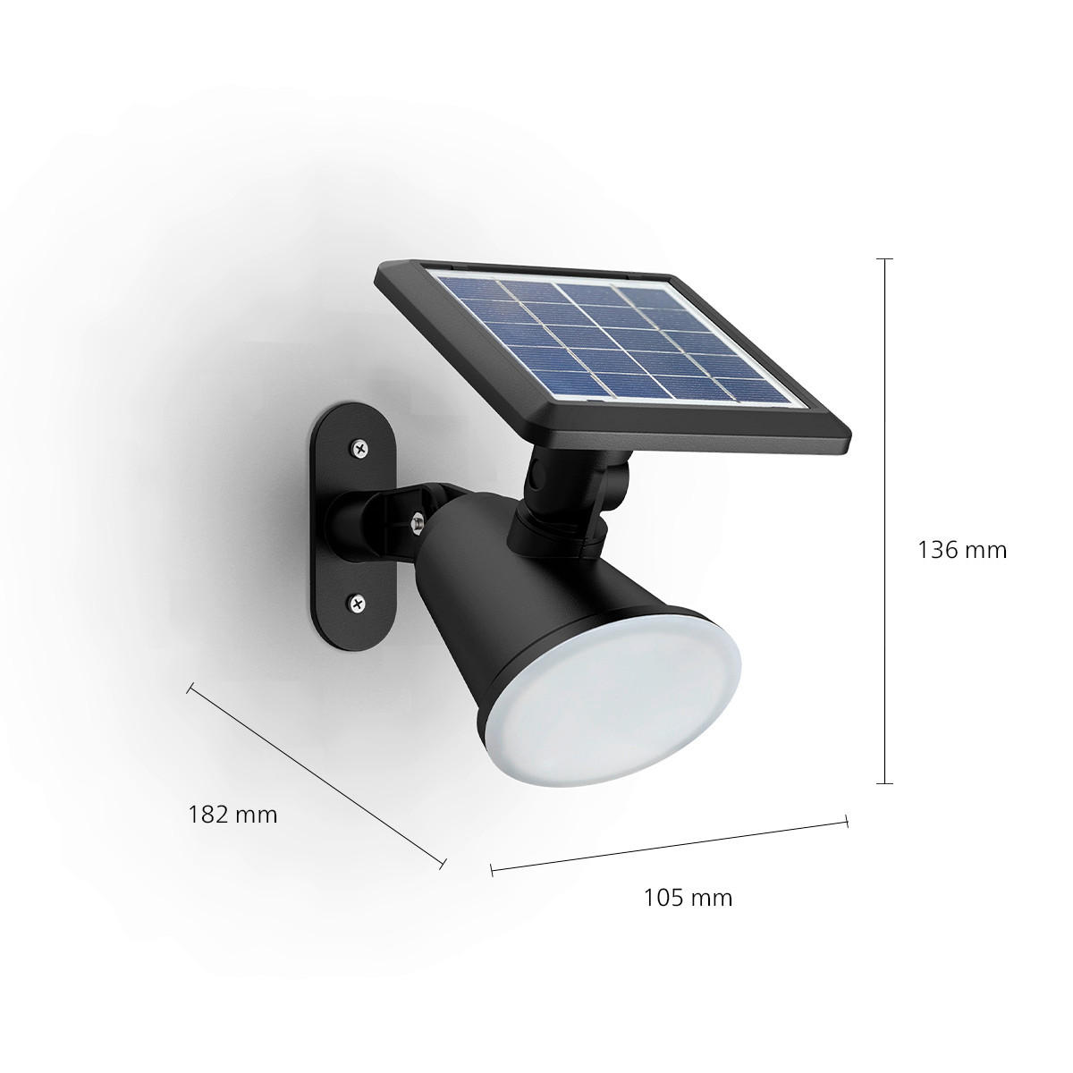 SOLARLEUCHTE 10.5/13.6/18.2 cm   - Schwarz, KONVENTIONELL, Kunststoff (10.5/13.6/18.2cm) - Philips