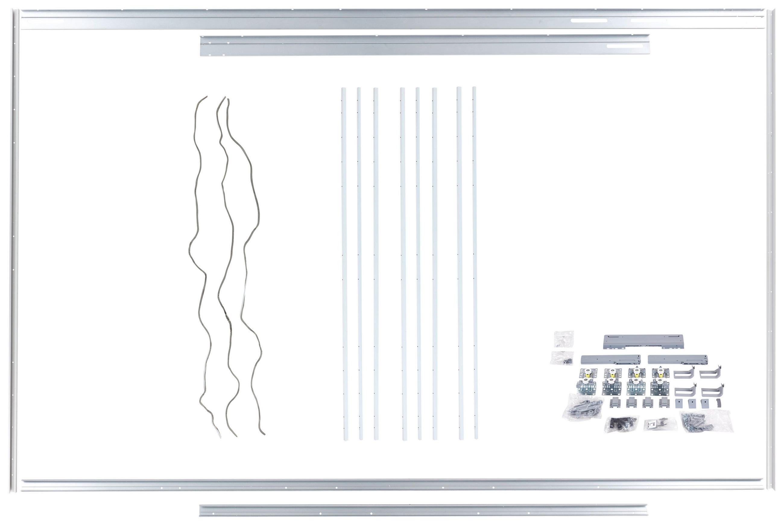KIT DE MONTAGE   - Alufarben, Modern, Kunststoff/Metall (360/210cm) - Hom`in