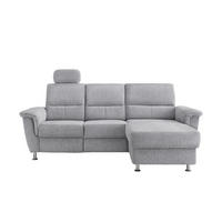 KUTNA GARNITURA tekstil  srebrne boje   - srebrne boje/boje kroma, Moderno, tekstil/metal (231/165cm) - Livetastic