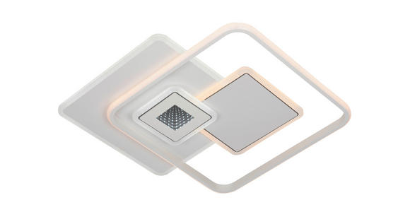 LED-DECKENLEUCHTE 50,3/50,3/6 cm - Weiß, Trend, Kunststoff/Metall (50,3/50,3/6cm) - Novel