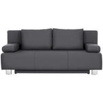 SCHLAFSOFA  in Flachgewebe Dunkelgrau  - Chromfarben/Dunkelgrau, Design, Textil/Metall (197/88/89cm) - Xora