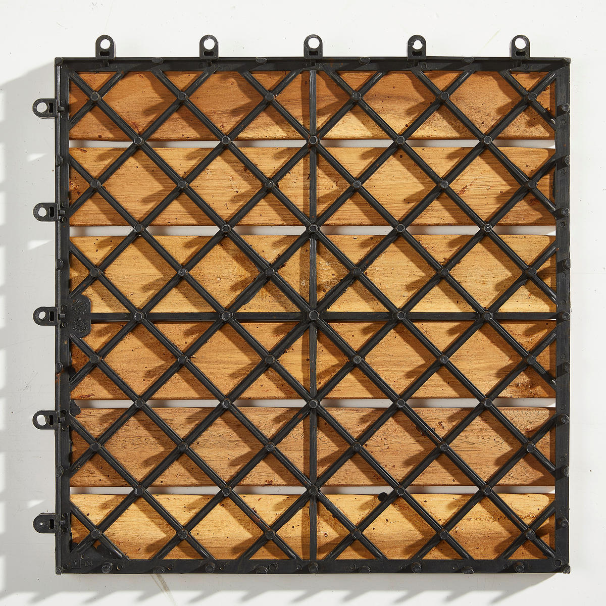 TERRASSENFLIESE Akazie Uno Holz, Kunststoff 15 Stück  - Braun/Akaziefarben, KONVENTIONELL, Holz/Kunststoff (30/30/2,4cm) - Ambia Garden