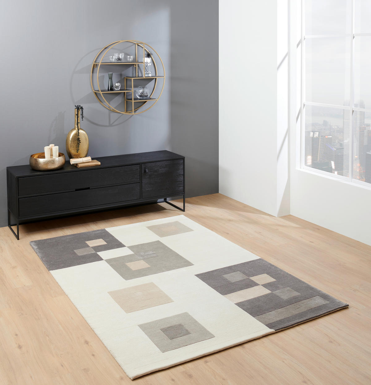ORIENTÁLIS SZŐNYEG Alkatif Modern   - ezüstszínű/fehér, Konventionell, textil (160/230cm) - Esposa