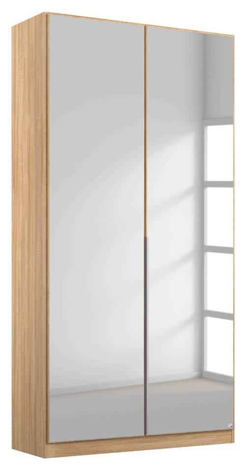 DREHTÜRENSCHRANK in Sonoma Eiche, Silberfarben - Silberfarben/Alufarben, Modern, Holzwerkstoff/Metall (91/229/54cm) - Rauch Möbel