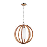 HÄNGELEUCHTE 52.1/71.8 cm    - Eichefarben, Natur, Glas/Holz (52.1/71.8cm) - Elstead Lighting