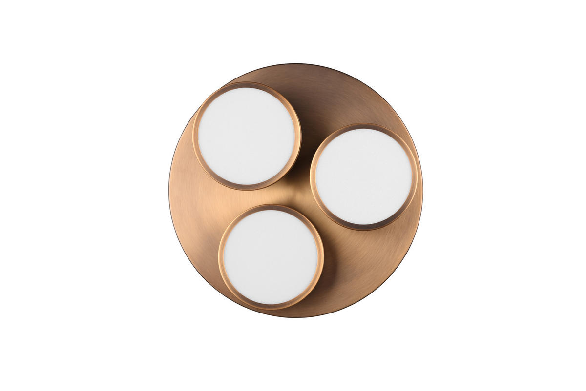 LED-DECKENLEUCHTE  35/13 cm    - Messingfarben, Basics, Metall (35/13cm) - Trio Leuchten