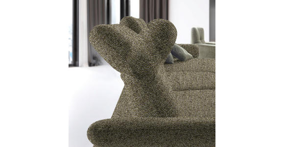 ECKSOFA in Chenille, Flachgewebe Grün  - Schwarz/Grün, Design, Textil/Metall (318/165cm) - Xora