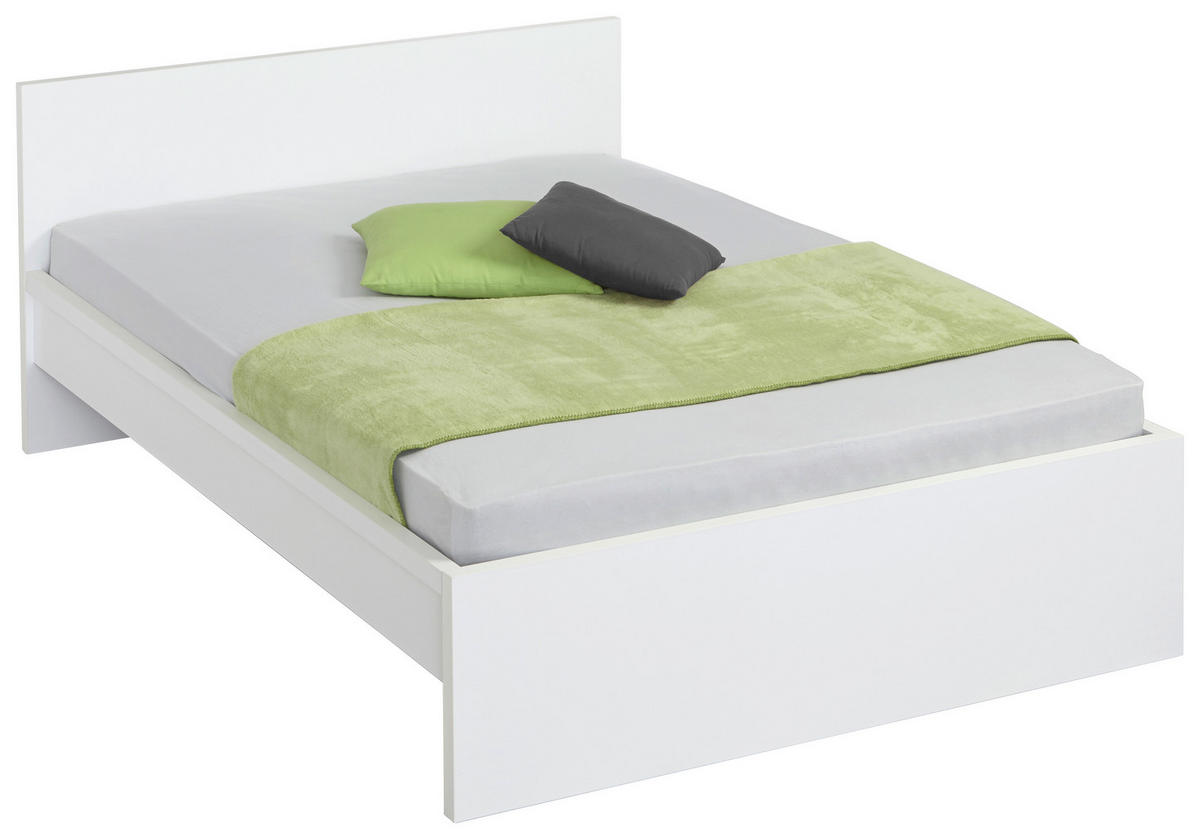 KREVET 140/200 cm     bela  - bela, Konvencionalno, pločasti materijal (140/200cm) - Carryhome