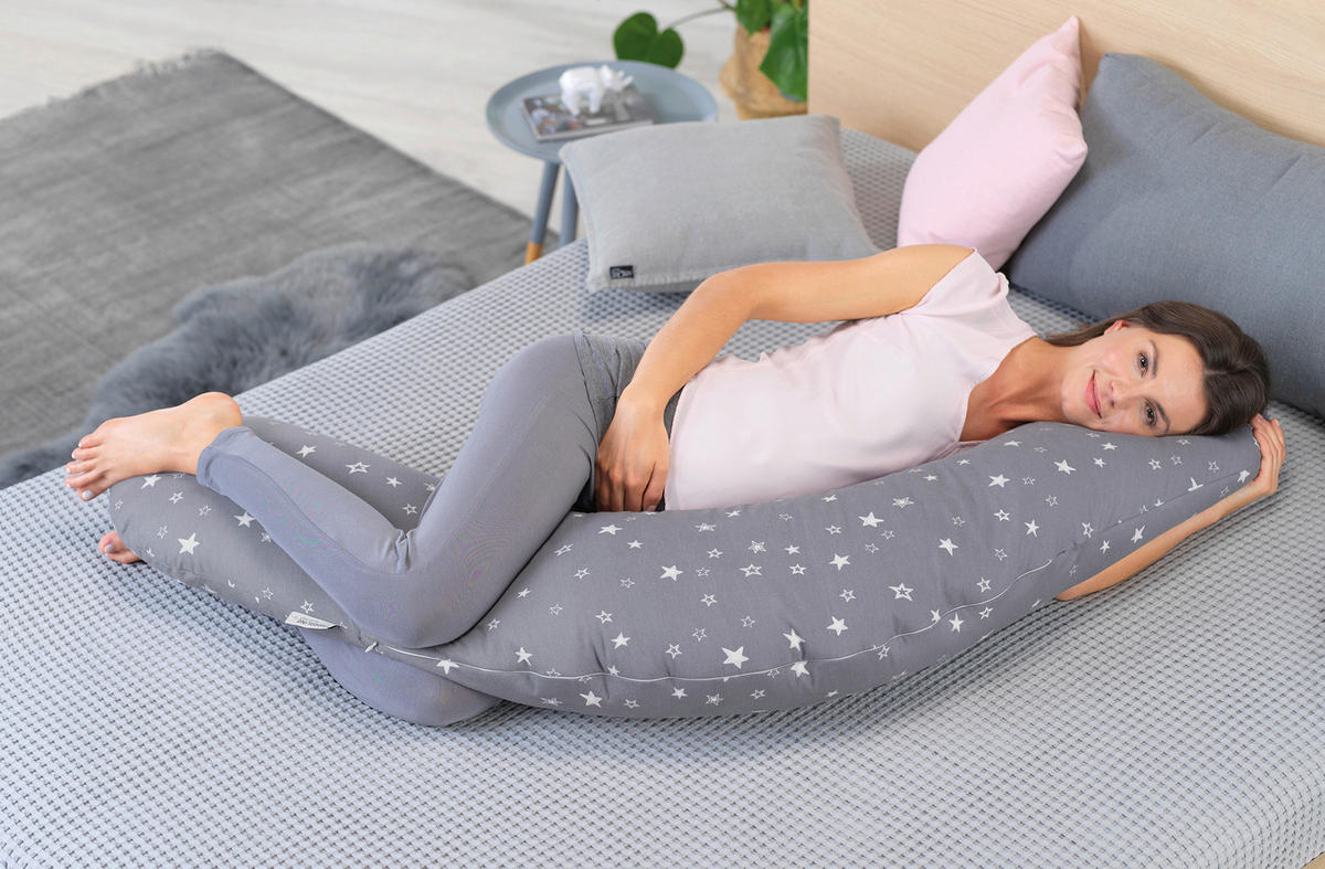 STILLKISSEN 190 cm   - Grau, Basics, Textil (190cm) - Theraline