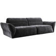 BIGSOFA Chenille Anthrazit  - Anthrazit/Schwarz, KONVENTIONELL, Kunststoff/Textil (300/91/116cm) - Cantus