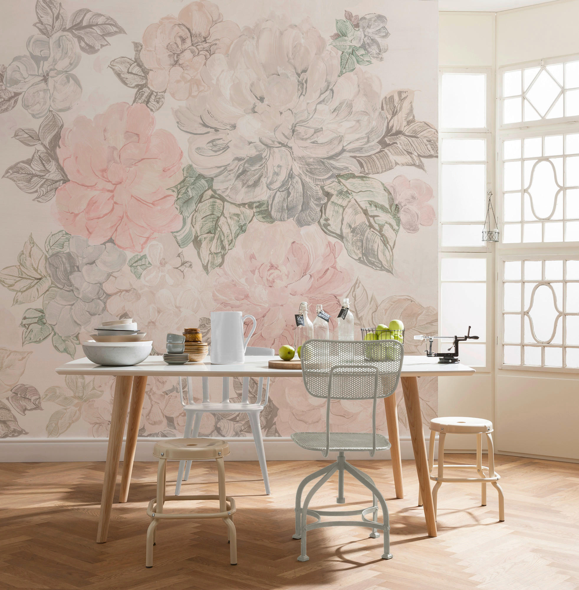 VLIESTAPETE - Gelb/Rosa, Basics (250/250cm) - Xora