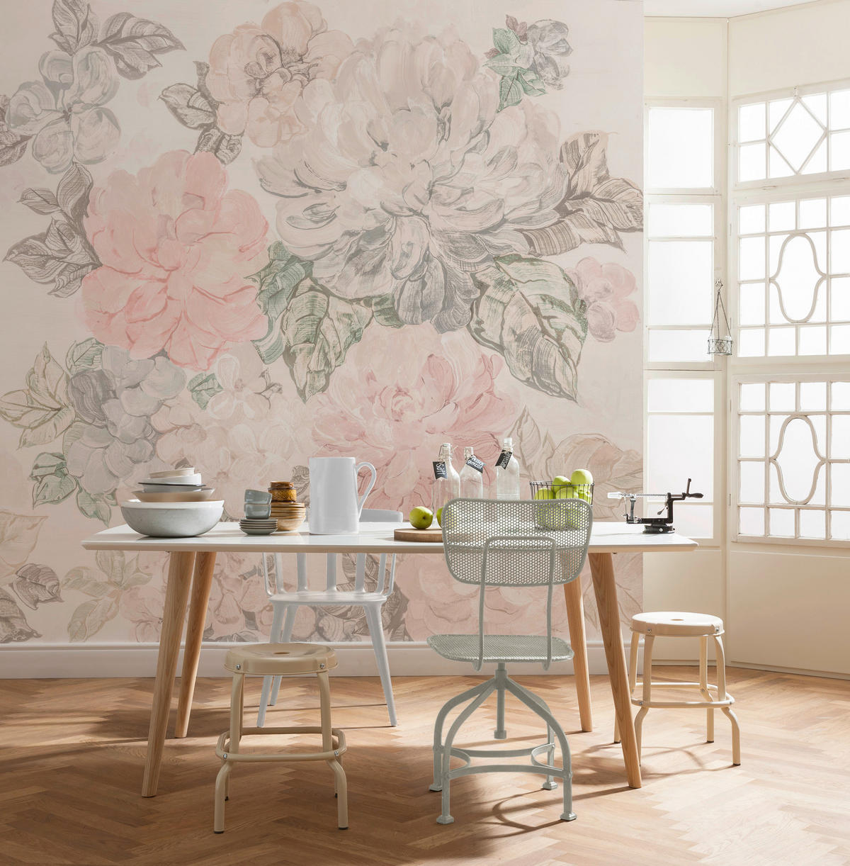 VLIESTAPETE  - Gelb/Rosa, Basics (250/250cm) - Xora