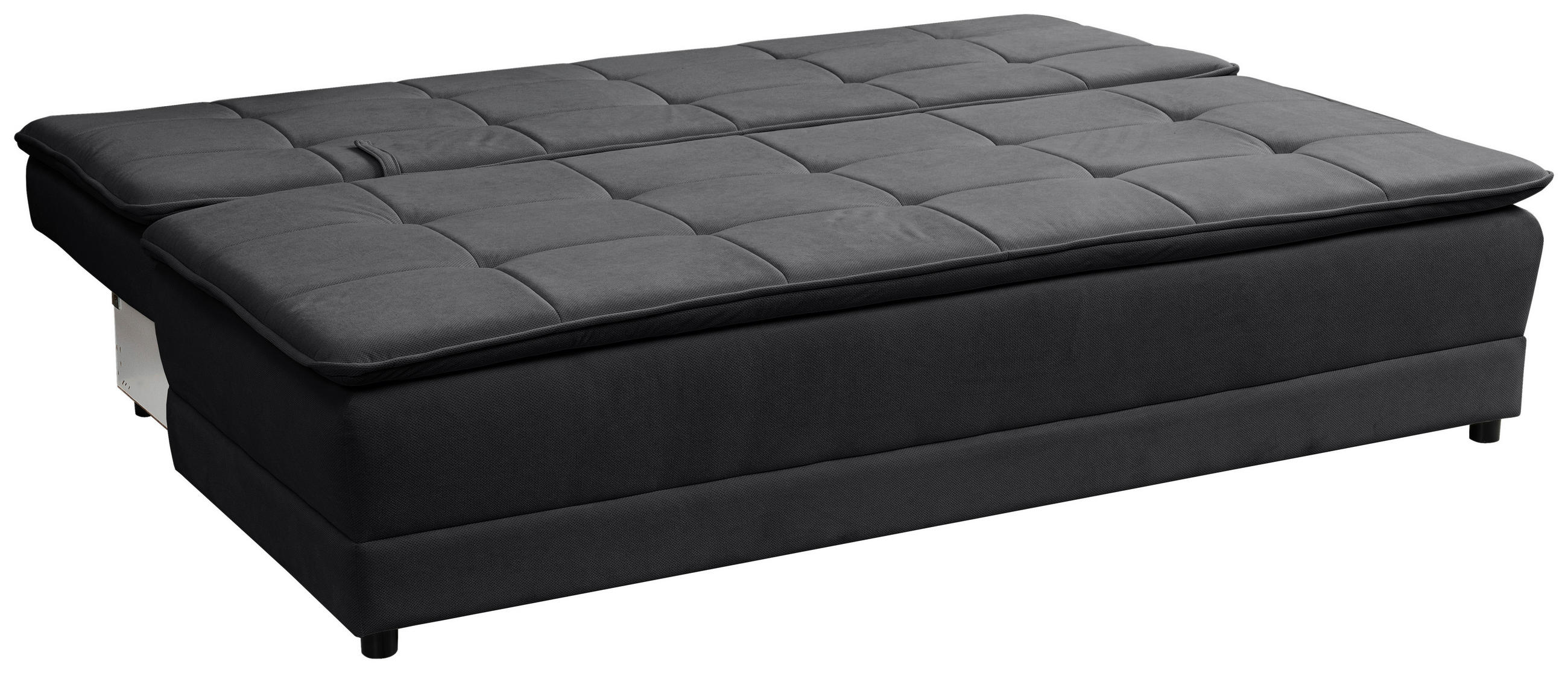 SCHLAFSOFA Webstoff Graphitfarben  - Schwarz/Graphitfarben, MODERN, Kunststoff/Textil (202/73-92/105cm) - MID.YOU