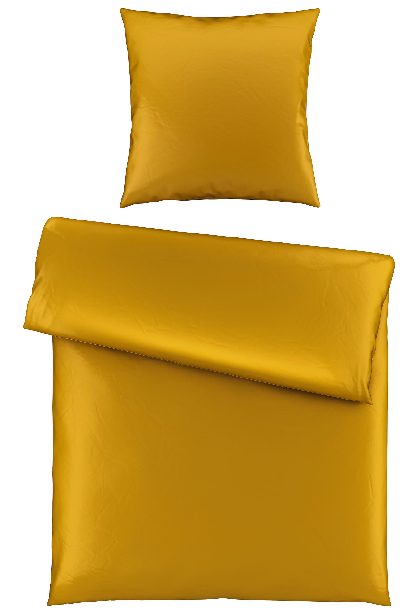 BETTWÄSCHE 135/200 cm Satin  - Goldfarben, MODERN, Textil (135/200cm) - Novel
