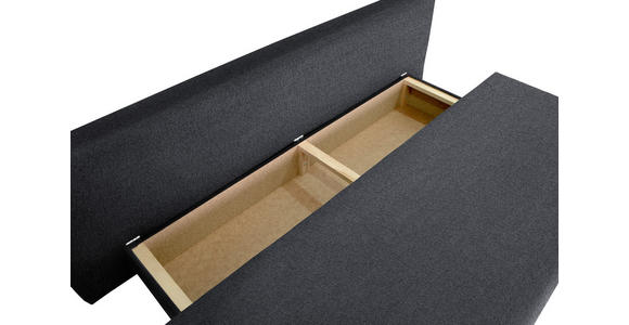 SCHLAFSOFA Taras  mit Stoffauswahl Webstoff Dunkelgrau  - Dunkelgrau/Schwarz, Design, Kunststoff/Textil (197/77/81cm) - Xora