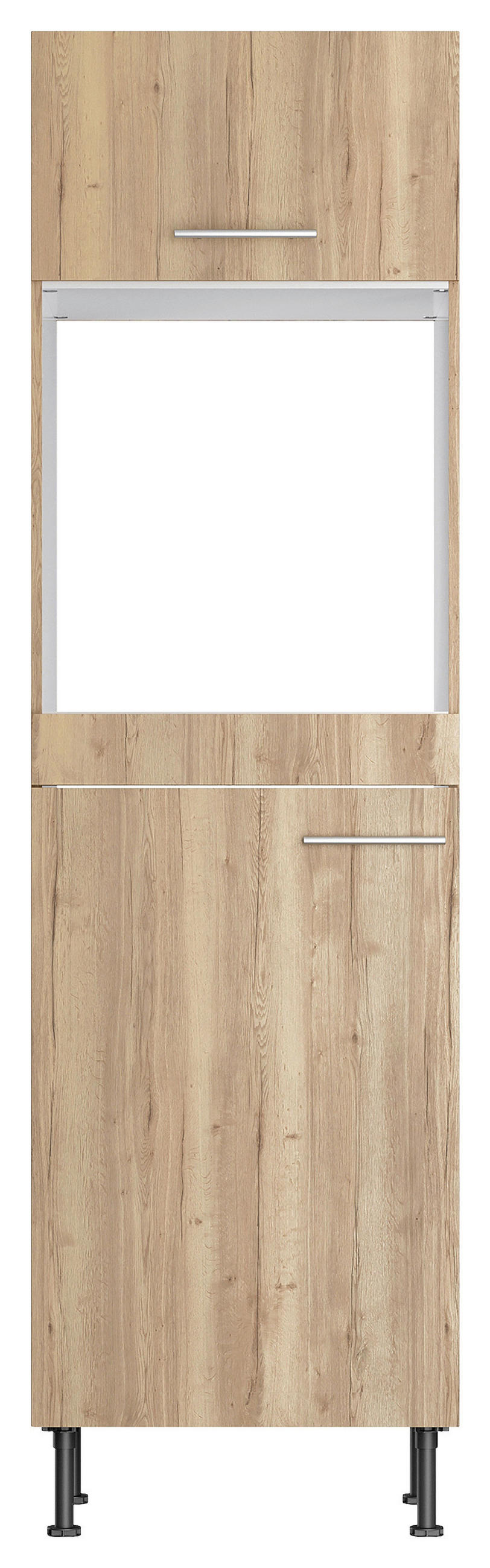 GERÄTEUMBAUSCHRANK 60/211,8/58,1 cm  in Wildeiche  - Wildeiche/Edelstahlfarben, Basics, Holzwerkstoff/Metall (60/211,8/58,1cm) - Optifit