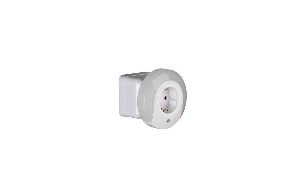 LAMPA ZA UTIČNICU - bela, Osnovno, plastika (9cm)