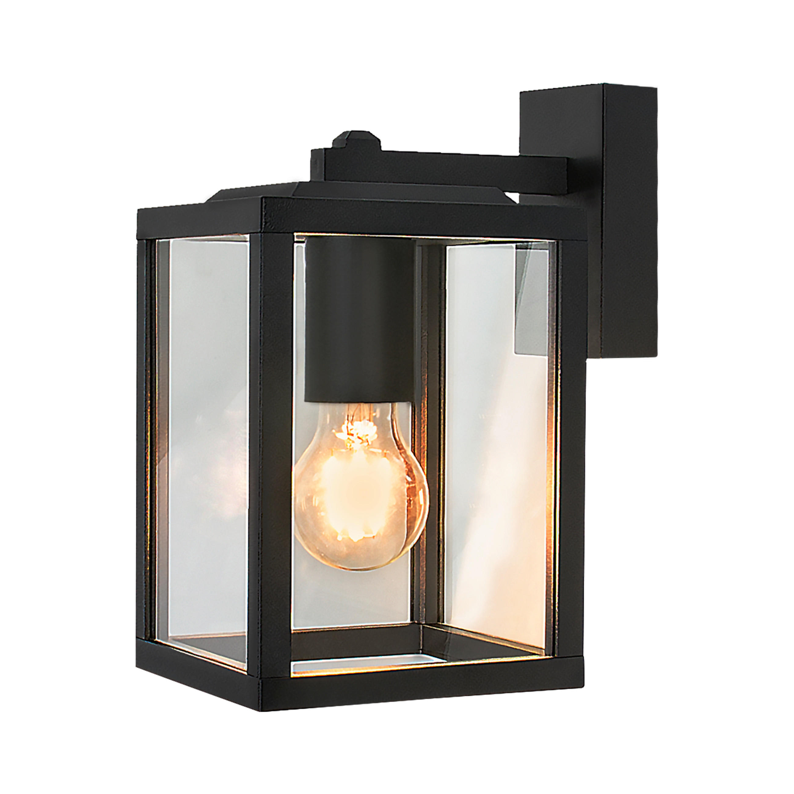 VÄGGLAMPA FÖR UTOMHUS - svart, Basics, metall (14,5/20/25,5cm)
