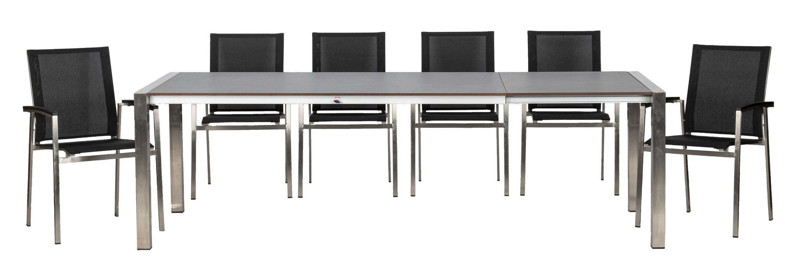 Gartenmöbel Set 7-tlg. Auris Metall/kunststoff/holzdekor