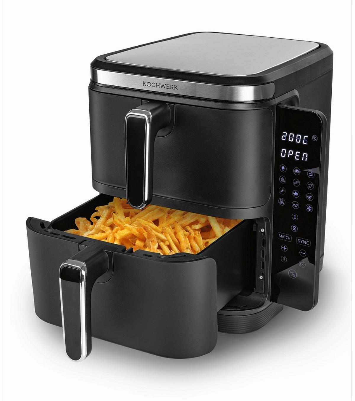 HEIßLUFTFRITTEUSE Kochwerk 10 L  - Schwarz, Basics, Kunststoff/Metall (38,7/31,9/30,3cm) - KOCHWERK