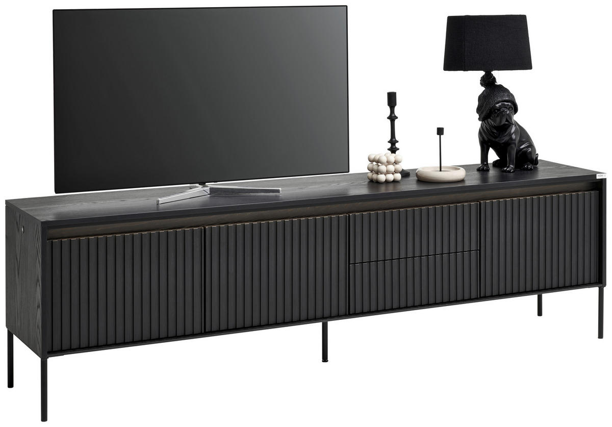 LOWBOARD 192/56/40 cm  - noir, Design, matériau de bois (192/56/40cm) - Hom`in