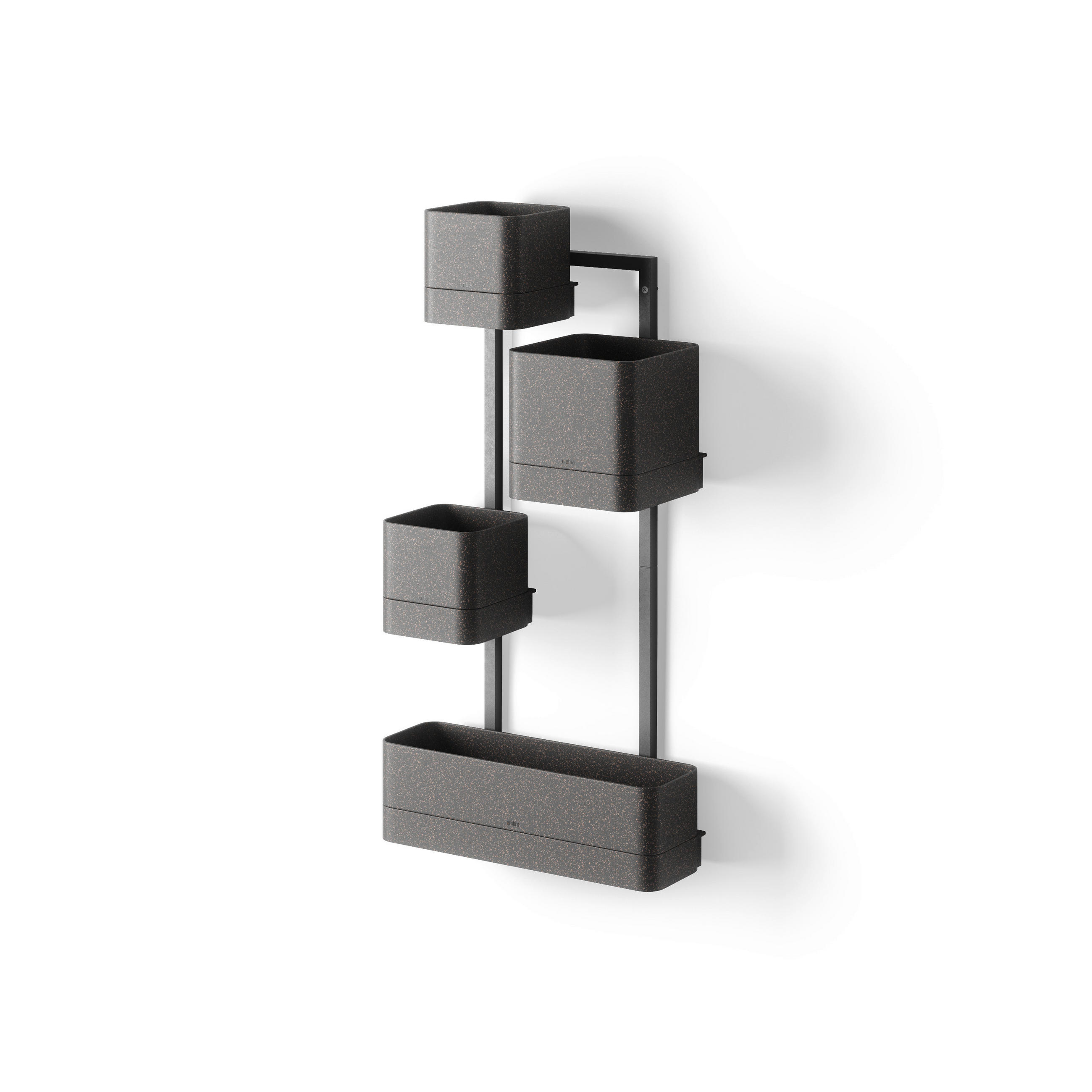 PFLANZENTOPF   - Schwarz, KONVENTIONELL, Kunststoff/Textil (36/18/72cm) - Umbra