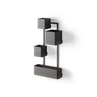 PFLANZENTOPF   - Schwarz, KONVENTIONELL, Kunststoff/Textil (36/18/72cm) - Umbra