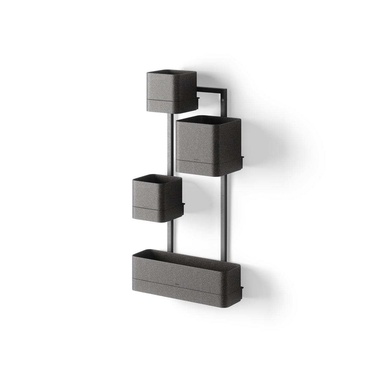 PFLANZENTOPF   - Schwarz, KONVENTIONELL, Kunststoff/Textil (36/18/72cm) - Umbra