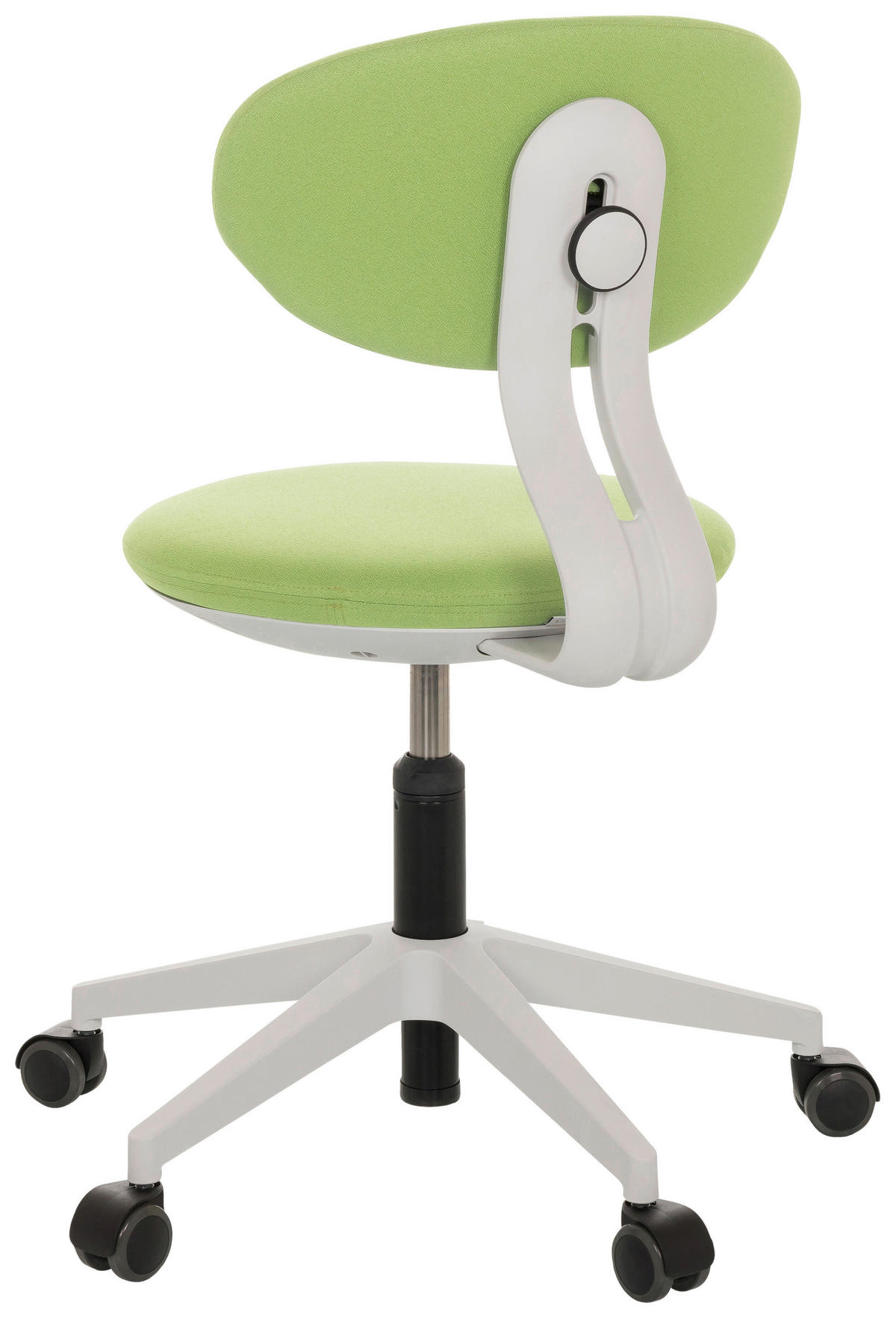 OTOČNÁ ŽIDLE PRO MLÁDEŽ, zelená - bílá/šedá, Basics, textil/plast (42/66-87/52cm) - MID.YOU