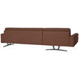 ECKSOFA in Echtleder Braun  - Anthrazit/Braun, KONVENTIONELL, Leder/Metall (182/324cm) - Ambiente