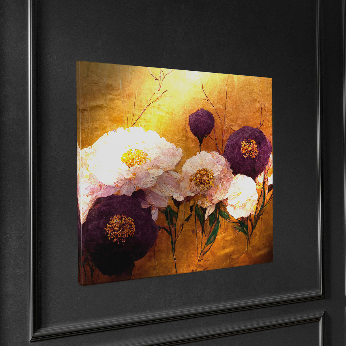 LEINWANDBILD Blumen 60/60 cm  - Multicolor, Basics, Holz/Textil (60/60cm)