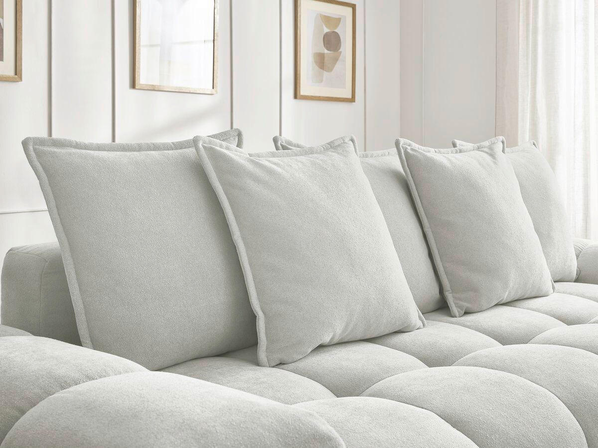 3-SITZER-SOFA EVEREST Struktur Hellgrau  - Hellgrau/Schwarz, MODERN, Kunststoff/Textil (278/90/115cm)