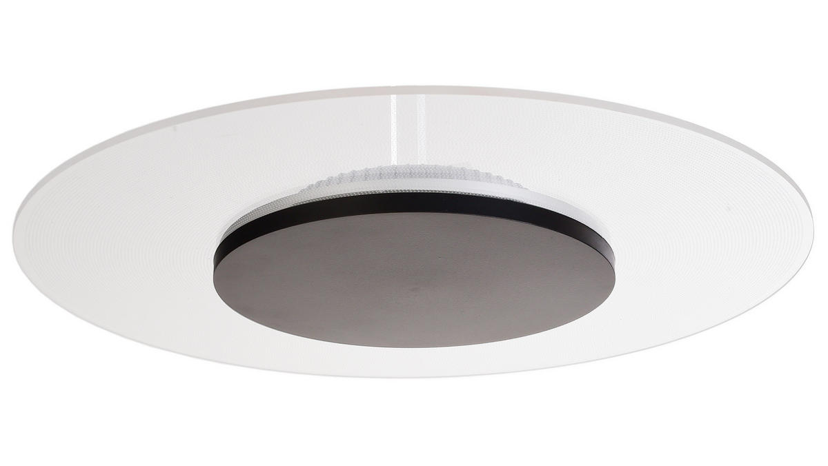 LED-DECKENLEUCHTE Zaniah 42/42/4,5 cm   - Schwarz, KONVENTIONELL, Kunststoff/Metall (42/42/4,5cm)