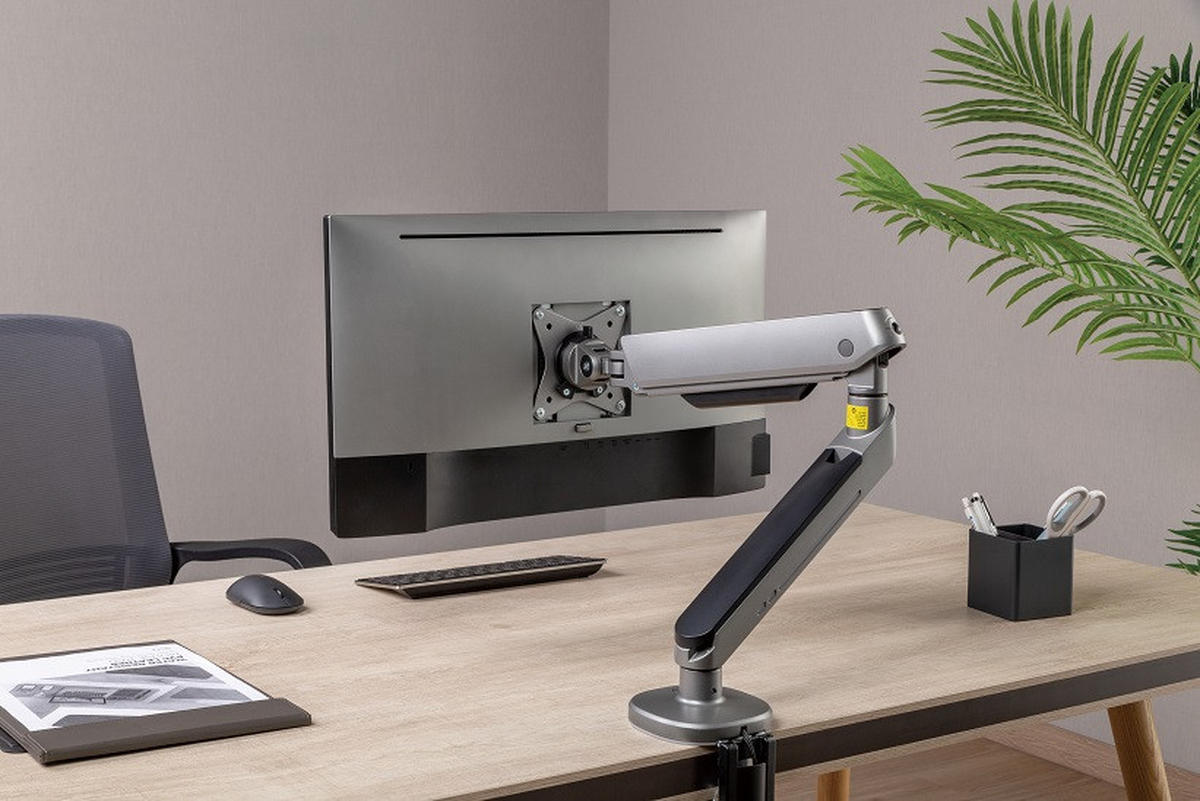 MONITOR-HALTERUNG Metall, Kunststoff Dunkelgrau  - Dunkelgrau, Design, Kunststoff/Metall (11,7/62,2/57,5cm) - Boxxx