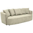 SCHLAFSOFA in Chenille Beige  - Beige/Schwarz, KONVENTIONELL, Kunststoff/Textil (238/74/107cm) - Carryhome