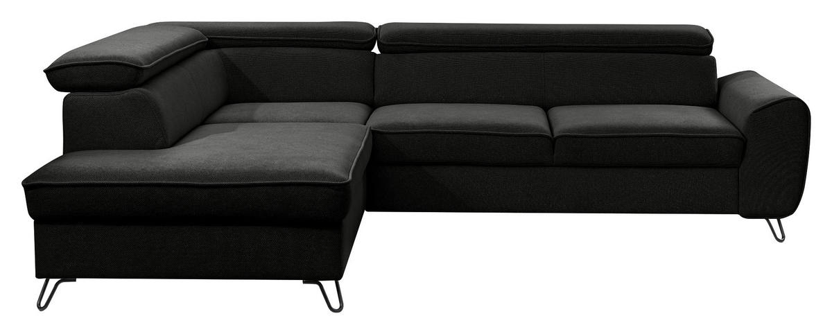 Freisteller von Stylife ECKSOFA inkl. Funktion Idylla Schwarz Flachgewebe.