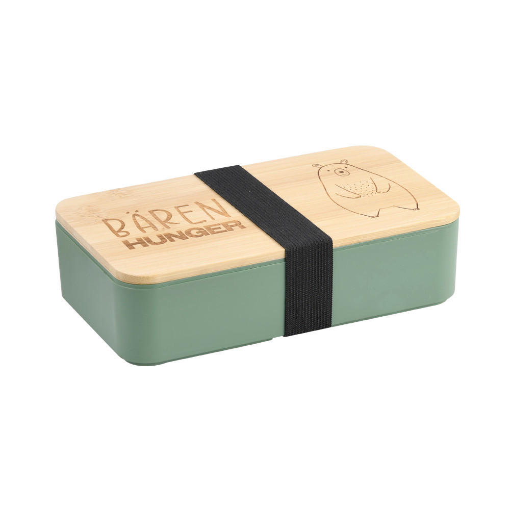 LUNCHBOX - Naturfarben/Grün, Basics, Naturmaterialien/Kunststoff (18.5/10.5/5cm) - Kesper