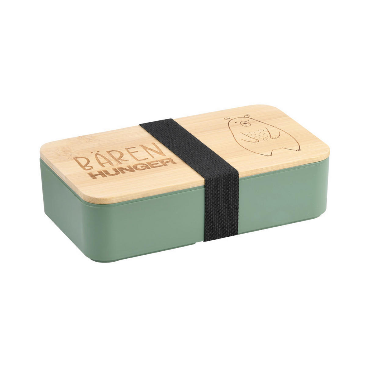 LUNCHBOX - Naturfarben/Grün, Basics, Naturmaterialien/Kunststoff (18.5/10.5/5cm) - Kesper