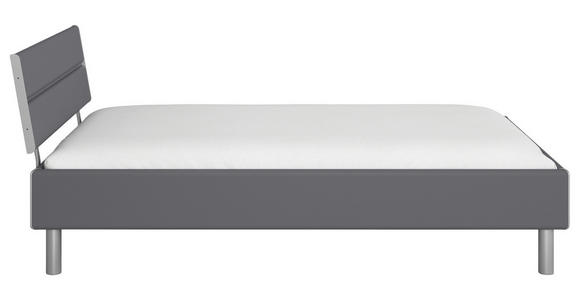 BETT 120/200 cm  in Grau  - Alufarben/Grau, Design, Holzwerkstoff/Metall (120/200cm) - Carryhome