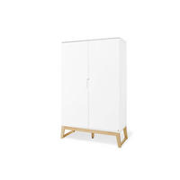 BABYKLEIDERSCHRANK PINOLINO BRIDGE  - Eschefarben/Weiß, Design, Holz/Holzwerkstoff (120/187/52cm) - Pinolino