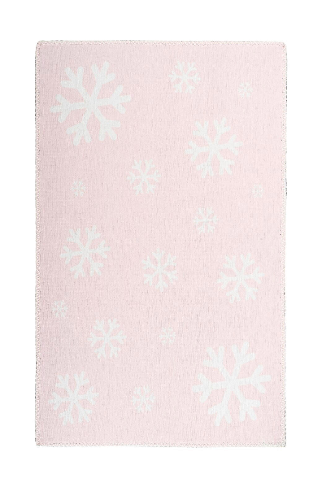 DĚTSKÝ KOBEREC, 120/180 cm růžová, bílá - bílá/růžová, Basics, textil (120/180cm) - Kayoom