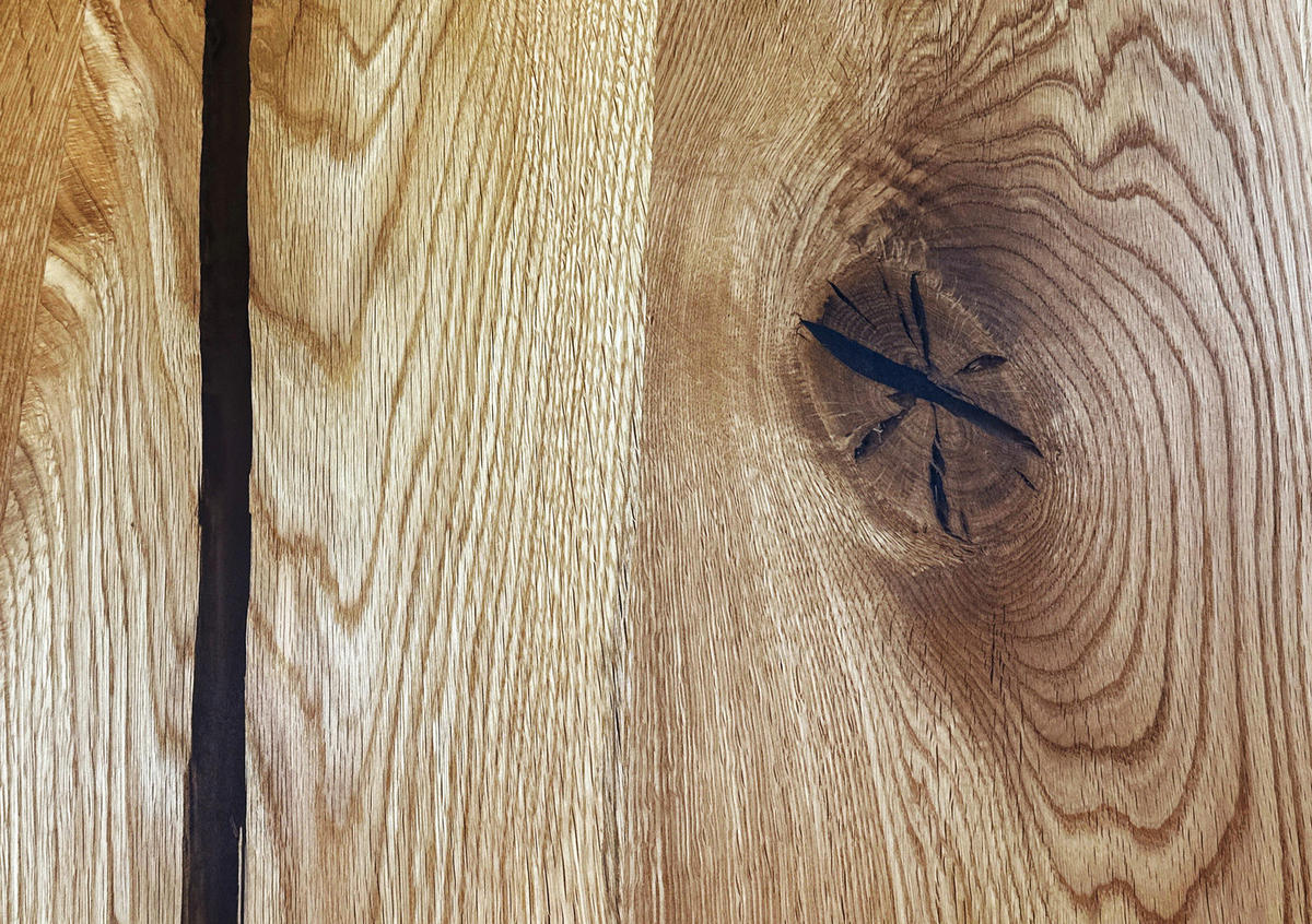 ESSTISCH 200/100/75 cm Echtholz  Holz rechteckig Eichefarben  - Eichefarben, Design, Holz (200/100/75cm) - Linea Natura