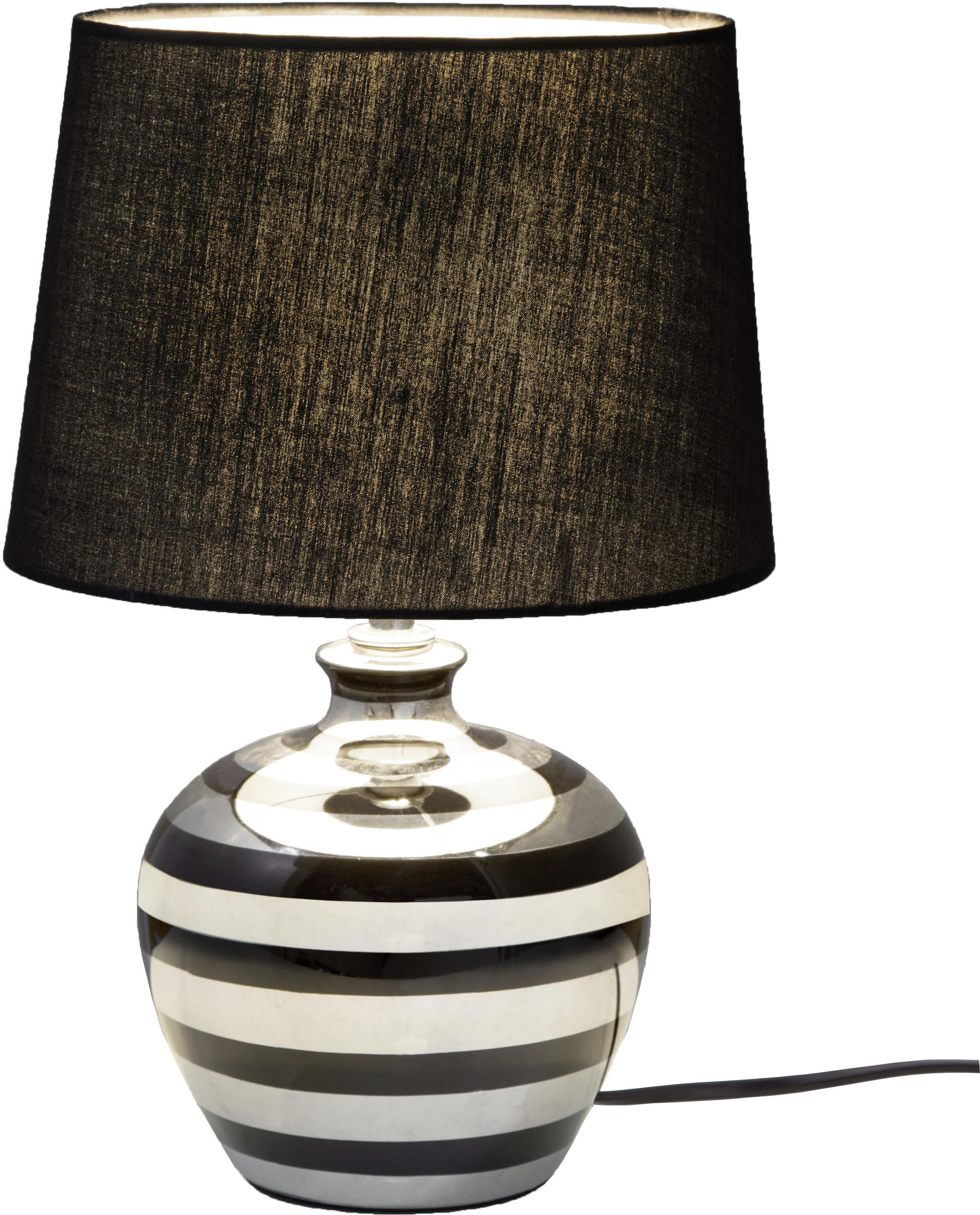 BORDSLAMPA 20/30 cm   - silver/svart, Klassisk, textil/keramik (20/30cm) - Xora